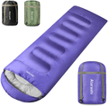 Atarashi Camping Sleeping Bag- 4 Seasons for Adults, Light, Warm, Extra-Large with Compression Sack- Great for Hiking, Backpacking & Outdoor Adventures in Cold Weather Sporting Goods > Outdoor Recreation > Camping & Hiking > Sleeping Bags Atarashi Purple/Wide(40''x87'')  