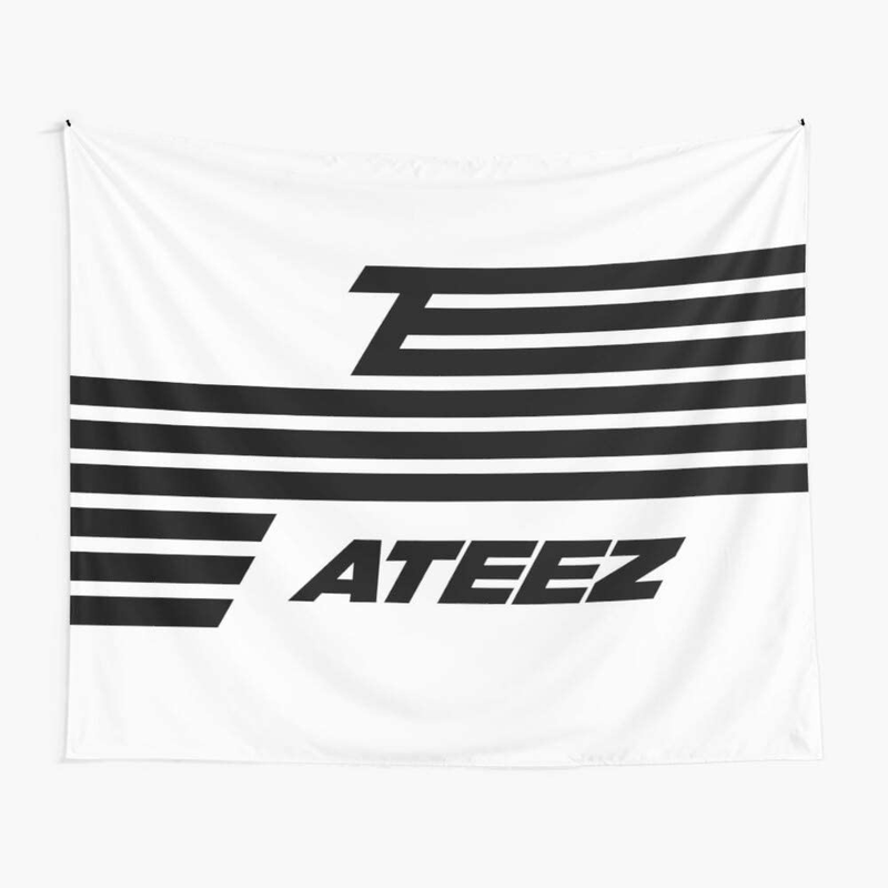 ATEEZ'S Flag Wall Tapestry, Pop Art Tapestry Wall Hanging Boutique Cute Tapestry Peach Vintage Tapestry for Living Room Bedroom Dorm Decor (59.1 x 51.2 inches) Home & Garden > Decor > Seasonal & Holiday Decorations SUNSIST   