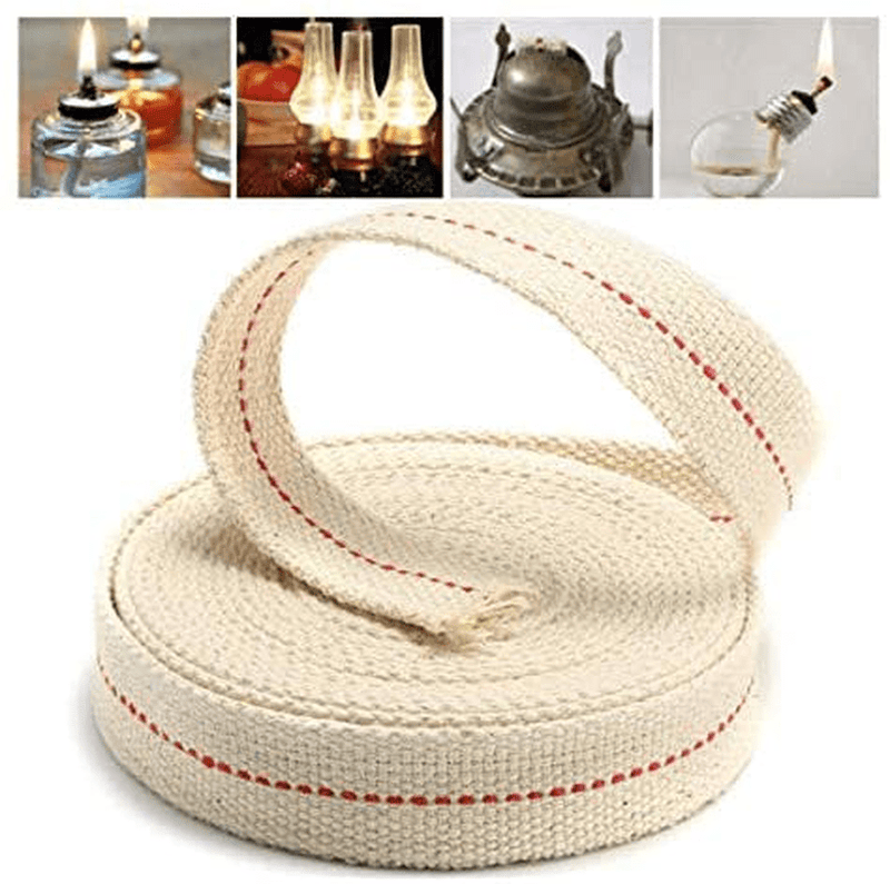 AtFipan 1 Inch Flat 15 Foot Cotton Wick For Oil Lamps and Lanterns 4.5M Length Home & Garden > Lighting Accessories > Oil Lamp Fuel AtFipan Default Title  