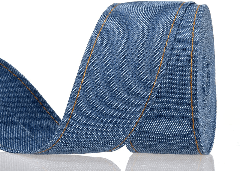 ATRBB 16.5 Yards Stitch Denim Ribbon,Layering Cloth Fabric Jeans Bows Ribbon for DIY Crafts Hairclip Apparel Accessories and Sewing Decorations,3/8 in,1 in and 1 1/2 in (Blue) Arts & Entertainment > Hobbies & Creative Arts > Arts & Crafts > Crafting Patterns & Molds > Sewing Patterns ATRBB   