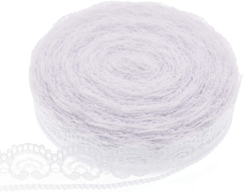ATRBB 25 Yards White Lace Trim Roll Patterns Lace Ribbon for Sewing Making,Gift Wrapping and Bridal Wedding Decorations (Style 6) Arts & Entertainment > Hobbies & Creative Arts > Arts & Crafts ATRBB Style 1  