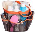 Attmu Mesh Shower Caddy for College Dorm Room Essentials, Hanging Portable Tote Bag Toiletry for Bathroom Accessories Sporting Goods > Outdoor Recreation > Camping & Hiking > Portable Toilets & Showers Attmu Orange  