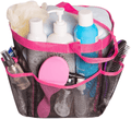 Attmu Mesh Shower Caddy for College Dorm Room Essentials, Hanging Portable Tote Bag Toiletry for Bathroom Accessories Sporting Goods > Outdoor Recreation > Camping & Hiking > Portable Toilets & Showers Attmu Pink  