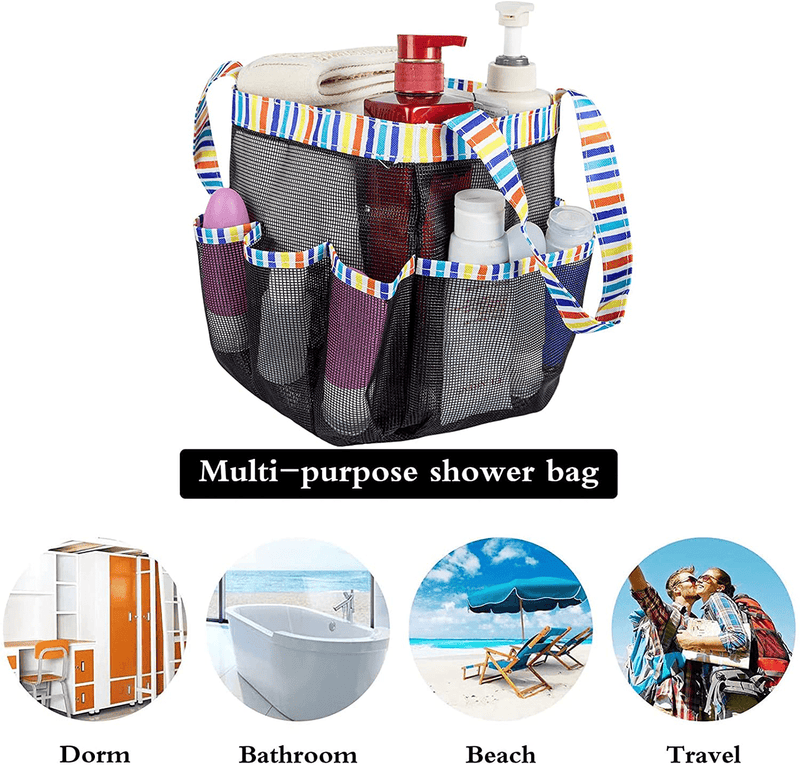 Attmu Portable Mesh Shower Caddy, College Dorm Essentials Bathroom Quick Dry Waterproof Shower Tote Bag Sporting Goods > Outdoor Recreation > Camping & Hiking > Portable Toilets & Showers Attmu   