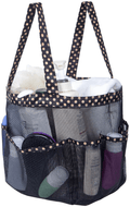 Attmu Portable Mesh Shower Caddy, College Dorm Essentials Bathroom Quick Dry Waterproof Shower Tote Bag Sporting Goods > Outdoor Recreation > Camping & Hiking > Portable Toilets & Showers Attmu Gold Black  