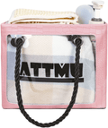 Attmu Portable Mesh Shower Caddy, College Dorm Essentials Bathroom Quick Dry Waterproof Shower Tote Bag Sporting Goods > Outdoor Recreation > Camping & Hiking > Portable Toilets & Showers Attmu Light Pink  