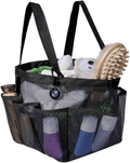 Attmu Portable Mesh Shower Caddy, College Dorm Essentials Bathroom Quick Dry Waterproof Shower Tote Bag Sporting Goods > Outdoor Recreation > Camping & Hiking > Portable Toilets & Showers Attmu Black  
