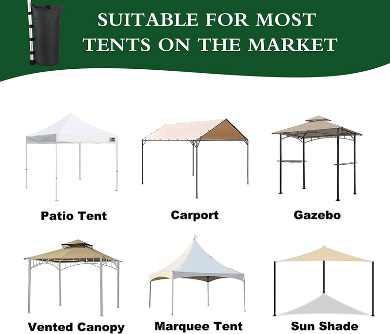 Aucma Canopy Tent Weights Sand Bags 160 LBS Heavy Duty for Patio Outdoor Gazebo Canopy Umbrella Pop Up Canopy Big Party Tent Legs Instant Sun Shelter Beach Pool Ladder 4 Pack Black Without Sand Home & Garden > Lawn & Garden > Outdoor Living > Outdoor Structures > Canopies & Gazebos Aucma   