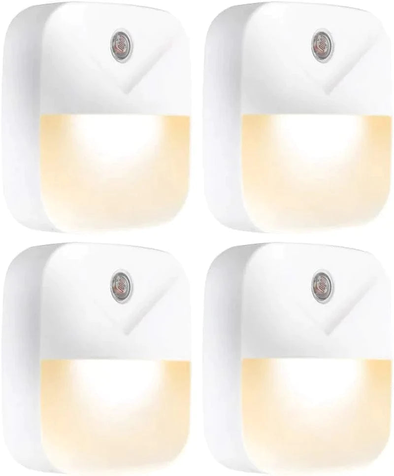 Aultra Night Light LED Night Lights Plug into Wall - Super Smart Dusk to Dawn Sensor Activated, Automated on & Off, Used for Kitchen, Bathroom, Home Improvement, Bedroom – 4 Pack