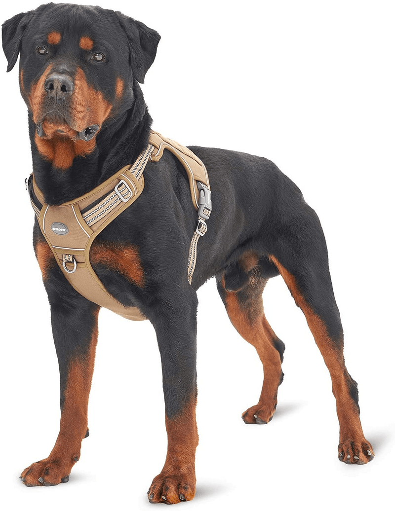 Auroth Tactical Dog Harness for Small Medium Large Dogs No Pull Adjustable Pet Harness Reflective K9 Working Training Easy Control Pet Vest Military Service Dog Harnesses Animals & Pet Supplies > Pet Supplies > Dog Supplies Auroth Pets Army yellow XL(Neck:20-31",Chest:26-42") 
