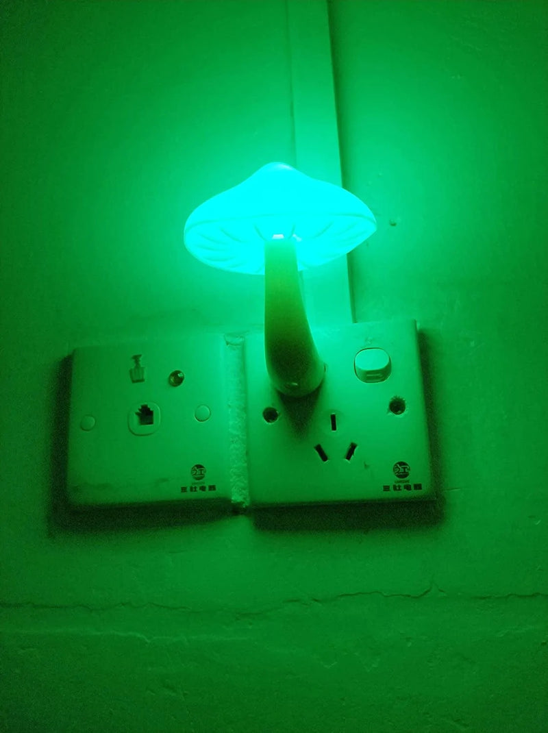 AUSAYE 2Pack Sensor LED Night Light Plug in Lamp 7 Color Changing Mushroom Light Cute Night Lights for Adults Kids Nightlight Bedroom, Bathroom,Toilet,Hallway,Stairs,Kitchen