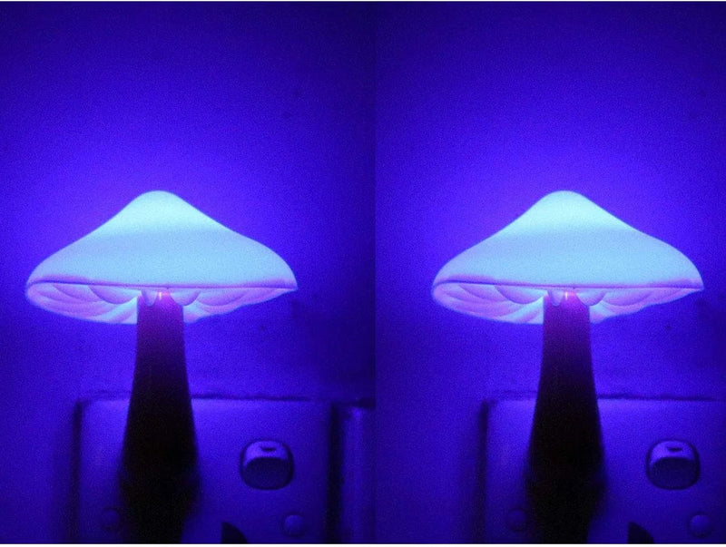 AUSAYE 2Pack Sensor LED Night Light Plug in Lamp 7 Color Changing Mushroom Light Cute Night Lights for Adults Kids Nightlight Bedroom, Bathroom,Toilet,Hallway,Stairs,Kitchen Home & Garden > Lighting > Night Lights & Ambient Lighting AUSAYE Blue  