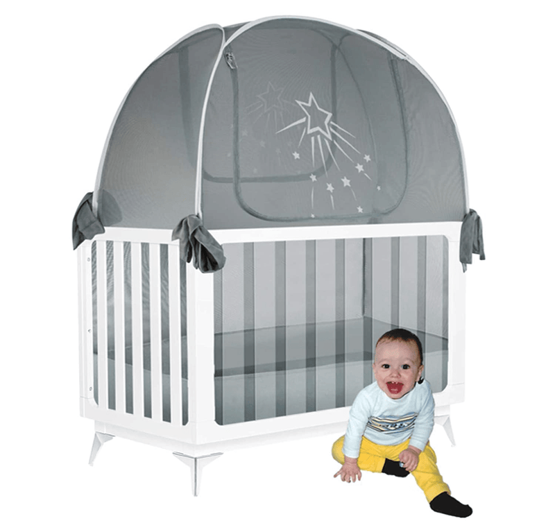 Aussie Cot Net Baby Crib Safety Tents - Premium Crib Tent to Keep Baby from Climbing Out - See-Through Crib Netting - Mosquito Net - Pop-Up Crib Tent