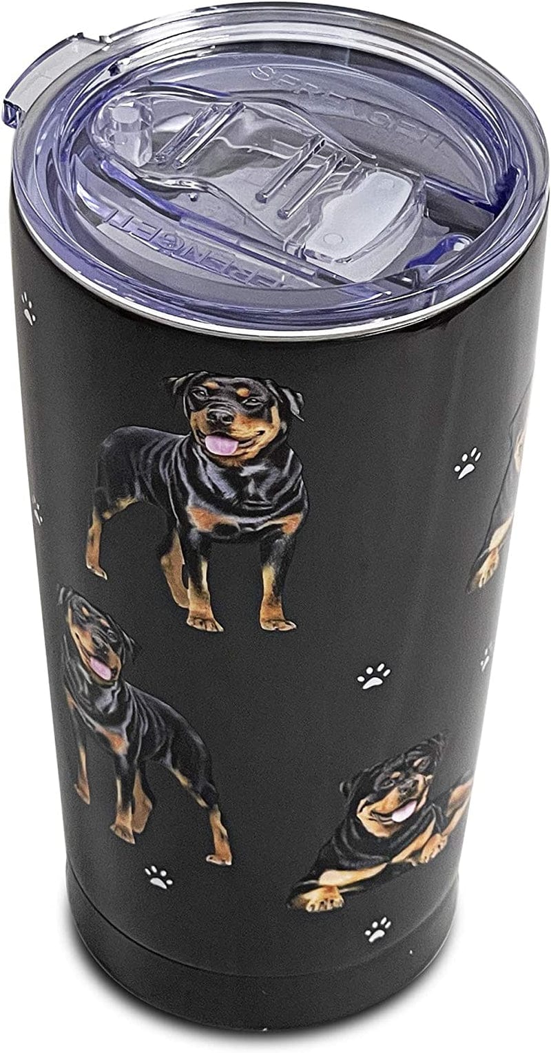 Australian Shepherd SERENGETI 16 Oz. Stainless Steel, Vacuum Insulated Tumbler with Spill Proof Lid - 3D Print - Insulated Travel Mug for Hot or Cold Drinks (Australian Shepherd Tumbler) Home & Garden > Kitchen & Dining > Tableware > Drinkware SERENGETI Rottweiler Tumbler  