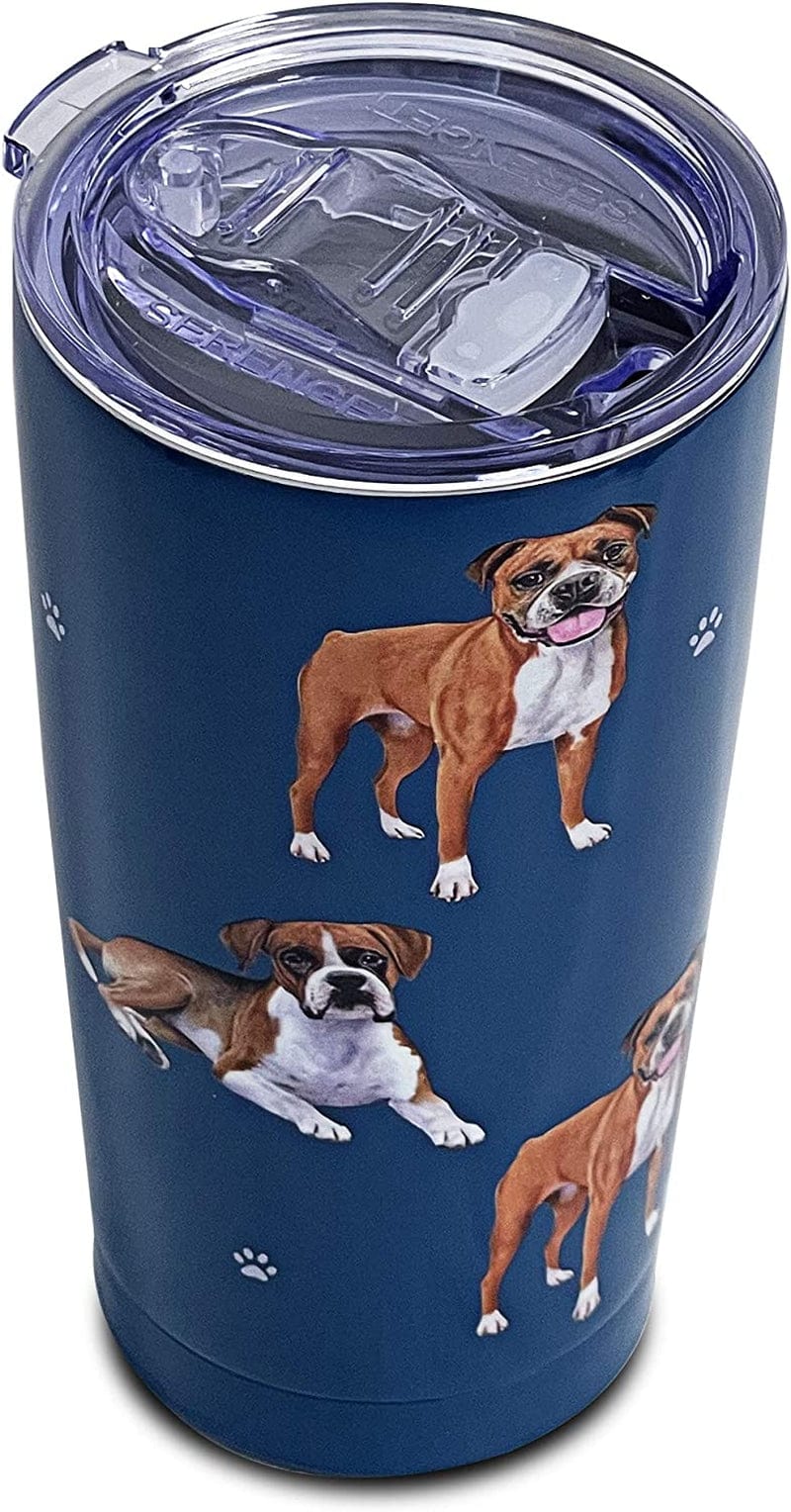 Australian Shepherd SERENGETI 16 Oz. Stainless Steel, Vacuum Insulated Tumbler with Spill Proof Lid - 3D Print - Insulated Travel Mug for Hot or Cold Drinks (Australian Shepherd Tumbler) Home & Garden > Kitchen & Dining > Tableware > Drinkware SERENGETI Boxer Tumbler  