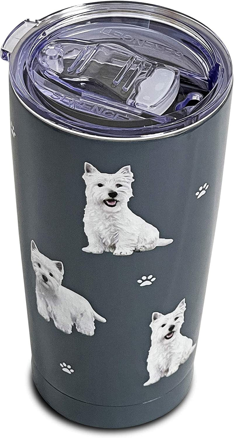 Australian Shepherd SERENGETI 16 Oz. Stainless Steel, Vacuum Insulated Tumbler with Spill Proof Lid - 3D Print - Insulated Travel Mug for Hot or Cold Drinks (Australian Shepherd Tumbler) Home & Garden > Kitchen & Dining > Tableware > Drinkware SERENGETI Westie Tumbler  