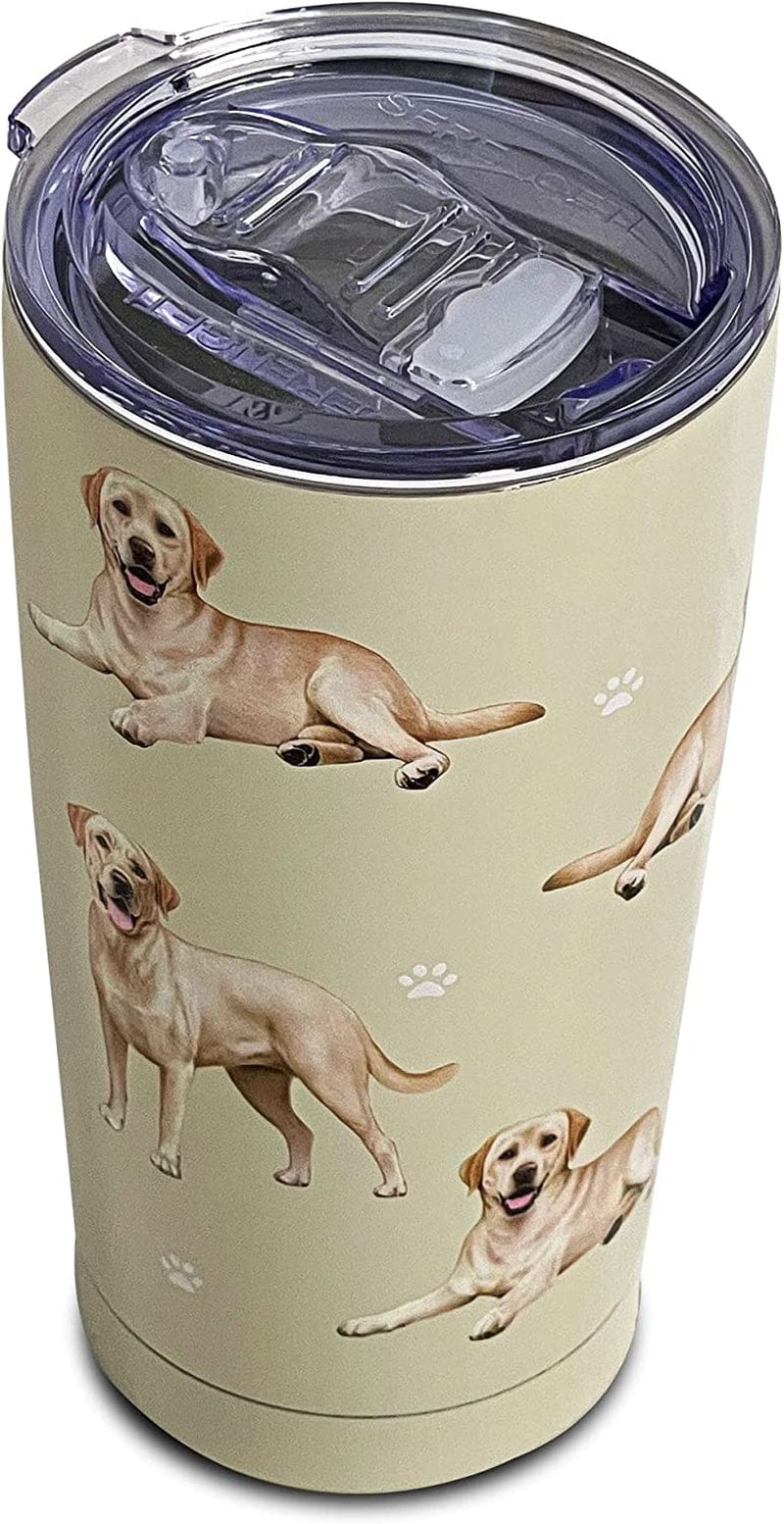 Australian Shepherd SERENGETI 16 Oz. Stainless Steel, Vacuum Insulated Tumbler with Spill Proof Lid - 3D Print - Insulated Travel Mug for Hot or Cold Drinks (Australian Shepherd Tumbler) Home & Garden > Kitchen & Dining > Tableware > Drinkware SERENGETI Yellow Labrador  