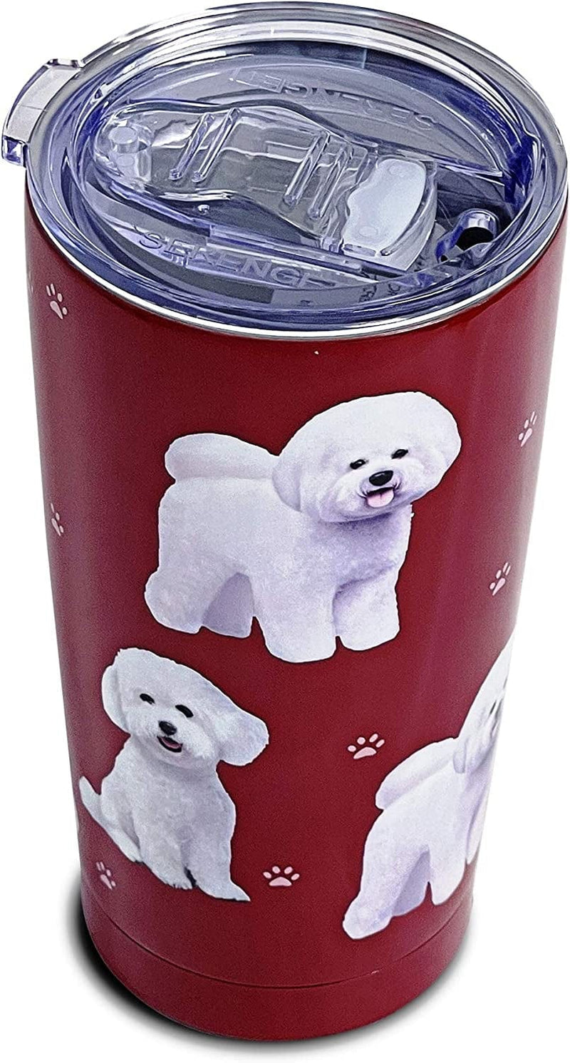 Australian Shepherd SERENGETI 16 Oz. Stainless Steel, Vacuum Insulated Tumbler with Spill Proof Lid - 3D Print - Insulated Travel Mug for Hot or Cold Drinks (Australian Shepherd Tumbler) Home & Garden > Kitchen & Dining > Tableware > Drinkware SERENGETI Bichon Frise Tumbler  