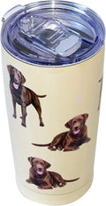 Australian Shepherd SERENGETI 16 Oz. Stainless Steel, Vacuum Insulated Tumbler with Spill Proof Lid - 3D Print - Insulated Travel Mug for Hot or Cold Drinks (Australian Shepherd Tumbler) Home & Garden > Kitchen & Dining > Tableware > Drinkware SERENGETI Chocolate Labrador Tumbler  
