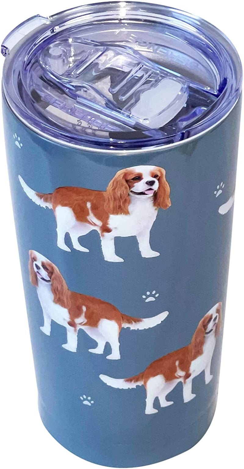 Australian Shepherd SERENGETI 16 Oz. Stainless Steel, Vacuum Insulated Tumbler with Spill Proof Lid - 3D Print - Insulated Travel Mug for Hot or Cold Drinks (Australian Shepherd Tumbler) Home & Garden > Kitchen & Dining > Tableware > Drinkware SERENGETI King Charles Cavalier Tumbler  