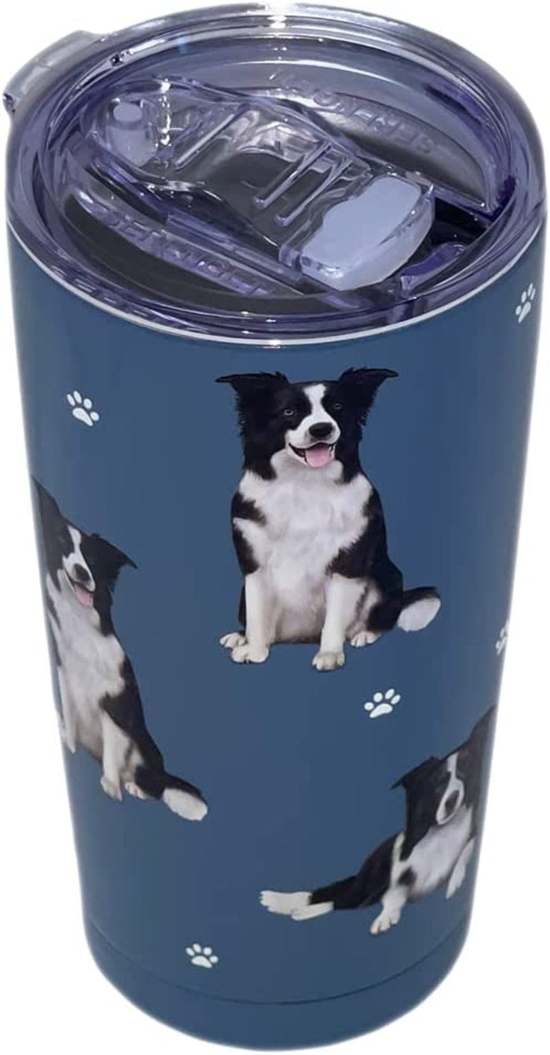 Australian Shepherd SERENGETI 16 Oz. Stainless Steel, Vacuum Insulated Tumbler with Spill Proof Lid - 3D Print - Insulated Travel Mug for Hot or Cold Drinks (Australian Shepherd Tumbler) Home & Garden > Kitchen & Dining > Tableware > Drinkware SERENGETI Border Collie Tumbler  