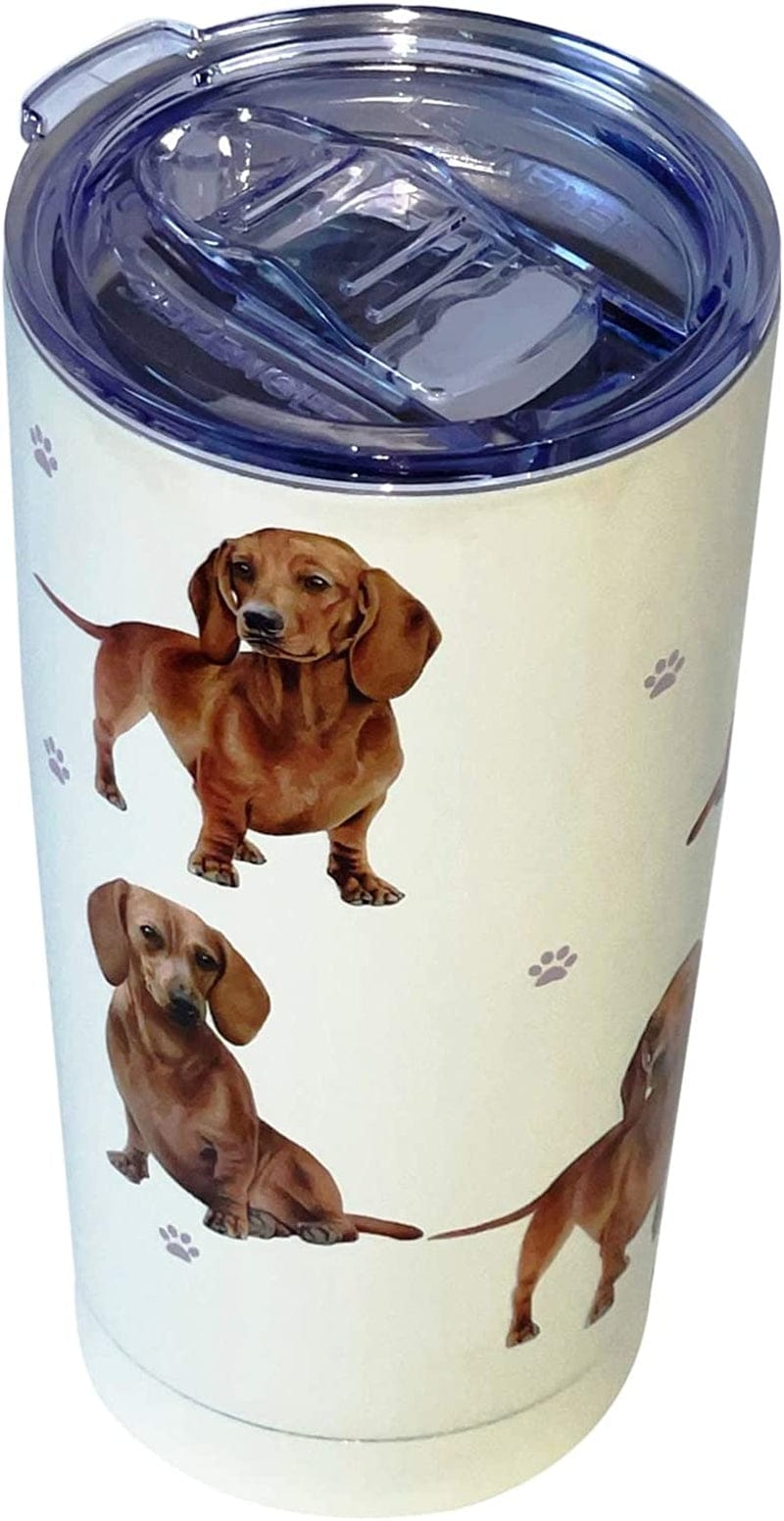 Australian Shepherd SERENGETI 16 Oz. Stainless Steel, Vacuum Insulated Tumbler with Spill Proof Lid - 3D Print - Insulated Travel Mug for Hot or Cold Drinks (Australian Shepherd Tumbler) Home & Garden > Kitchen & Dining > Tableware > Drinkware SERENGETI Dachshund Red Tumbler  