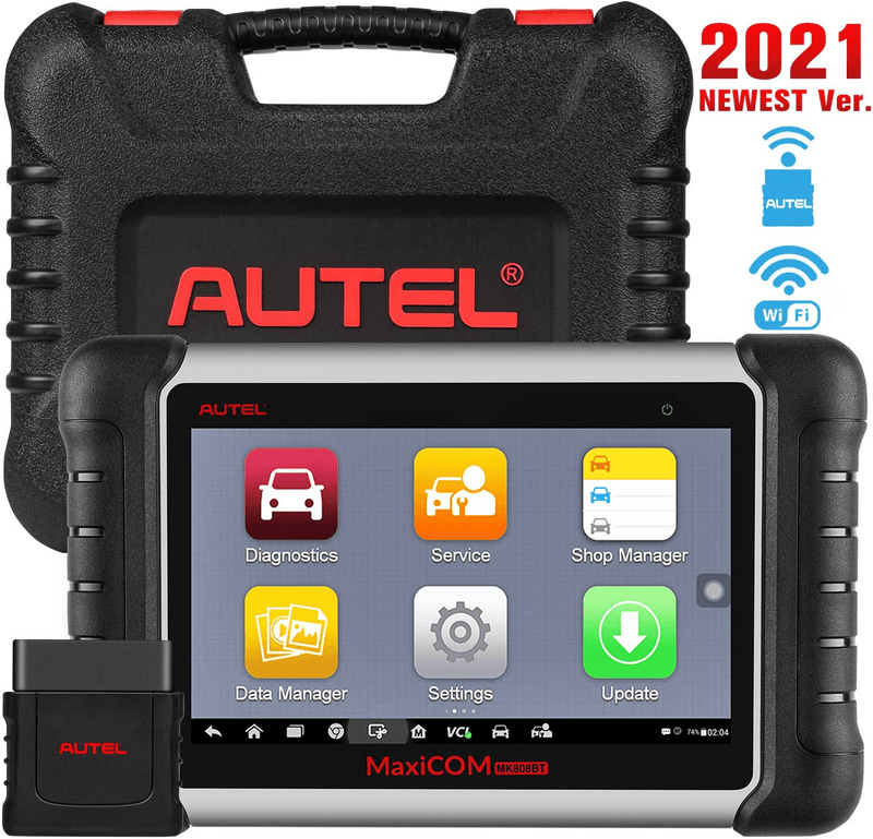 Autel MaxiCOM MK808BT Car Diagnostic Scan Tool, 2021 Newest Upgraded Ver. of MK808, MX808, All Systems Diagnosis & 25+ Services, ABS Bleed, Oil Reset, EPB, SAS, DPF, BMS, Throttle, Injector Coding  Autel Default Title  