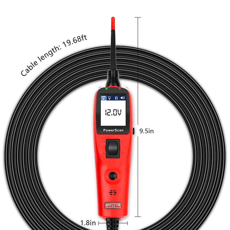 Autel Powerscan PS100 Power Probe Automotive Electrical Circuit System Diagnosis Tool Car Circuit Tester Digital Voltmeter Red