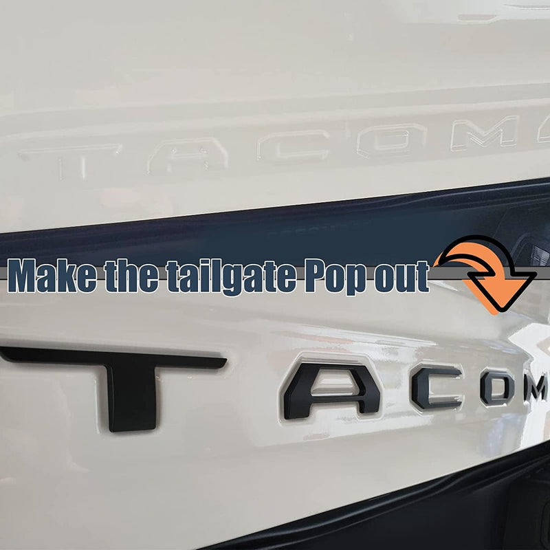 Auto Safety for Toy Taco Tailgate Inserts Letters 2016 2017 2018 2019 2020 2021 2022 3D Plastic Rear ABS Emblems Accessories with Strong Adhesive Matte Black 6Pcs Sporting Goods > Outdoor Recreation > Winter Sports & Activities Auto safety   