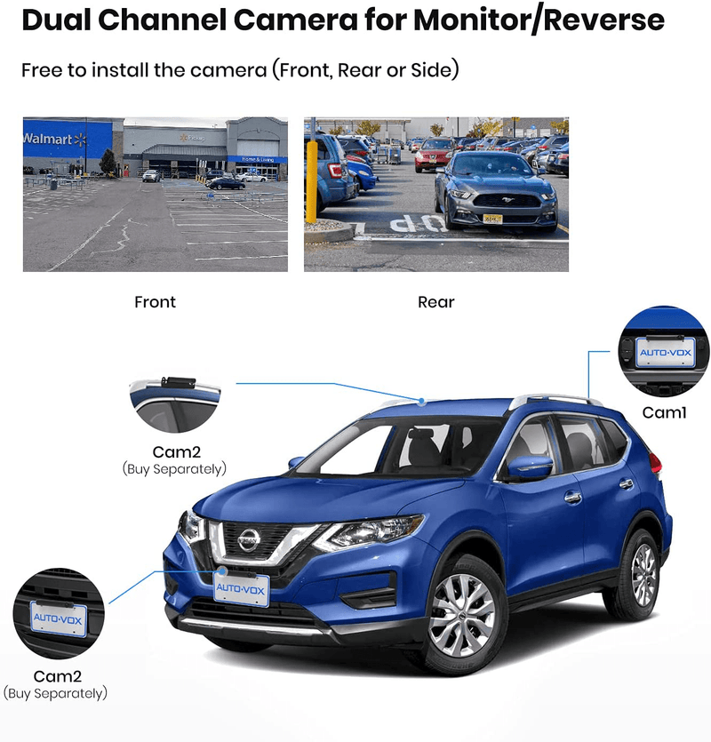 AUTO-VOX TW1 Truly Wireless Backup Camera, 5Mins DIY Installation, 720P Super Night Vision Rear View Camera and 5'' Monitor with Digital Signal, 2 Channel Support to Monitor/Reverse for Truck/Car/RV Vehicles & Parts > Vehicle Parts & Accessories > Motor Vehicle Electronics > Motor Vehicle A/V Players & In-Dash Systems AUTO-VOX   