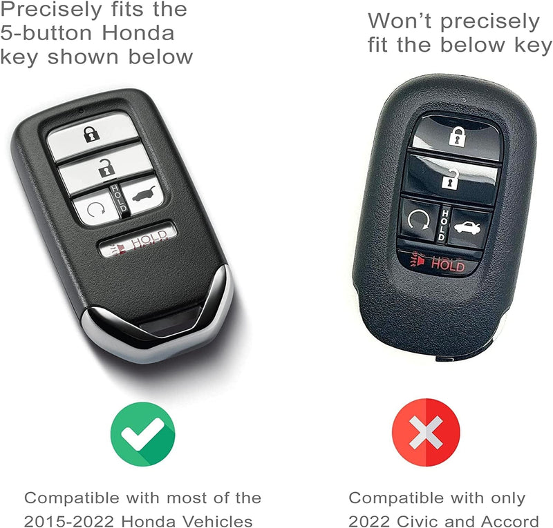 Autobase Silicone Key Fob Cover for Honda Accord Civic CR-V CRV Pilot Passport Insight EX EX-L Touring | Car Accessory | Key Protection Case 2 Pcs (Black & Red) Sporting Goods > Outdoor Recreation > Winter Sports & Activities Autobase   