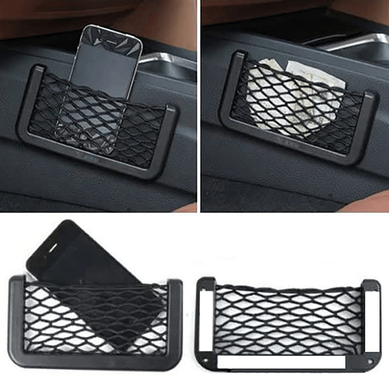 AutoE Universal Car Seat Side Back Storage Net Bag Phone Holder Pocket Organizer Stowing Tidying  AutoE   