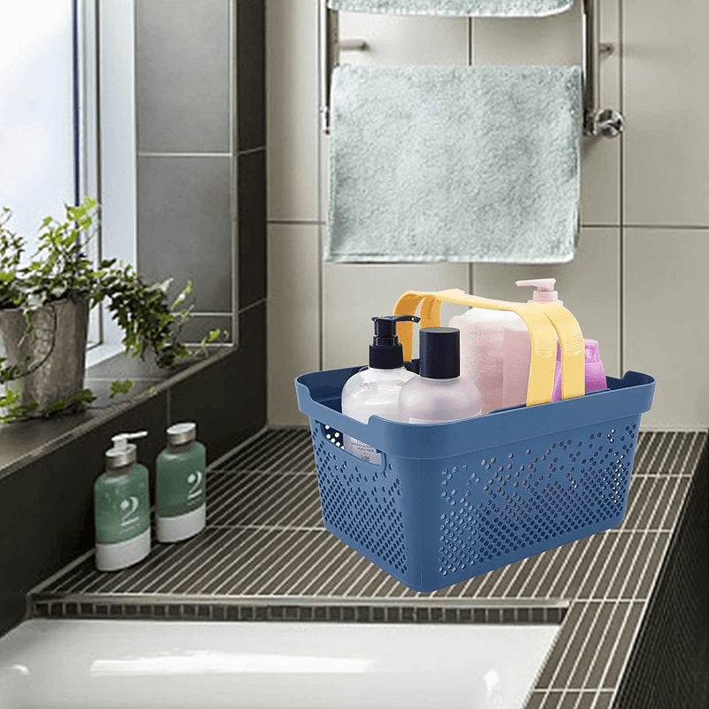 Autonomier Portable Shower Caddy, Plastic Shower Caddy Basket Tote, Cleaning Caddy Organizer with Handle, Cleaning Supply Caddy, for College Dorm, Bathroom, Camp (Blue) Sporting Goods > Outdoor Recreation > Camping & Hiking > Portable Toilets & Showers Autonomier   