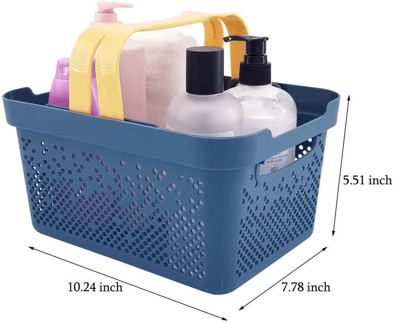 Autonomier Portable Shower Caddy, Plastic Shower Caddy Basket Tote, Cleaning Caddy Organizer with Handle, Cleaning Supply Caddy, for College Dorm, Bathroom, Camp (Blue) Sporting Goods > Outdoor Recreation > Camping & Hiking > Portable Toilets & Showers Autonomier   