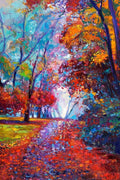 Autumn Park Colorful Landscape Cool Wall Decor Art Print Poster 24X36 Home & Garden > Decor > Artwork > Posters, Prints, & Visual Artwork Poster Foundry Laminated Poster 36x54 