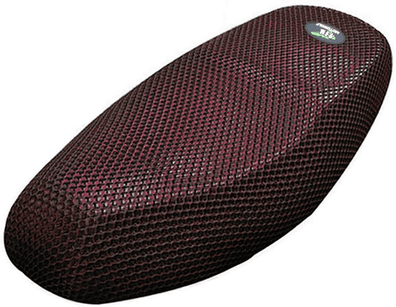 AUTUT Black Motorcycle Scooter Moped Seat Cover Seat Anti-Slip Cushion 3D Spacer Mesh Fabric, XX-Large Vehicles & Parts > Vehicle Parts & Accessories > Vehicle Maintenance, Care & Decor > Vehicle Covers > Vehicle Storage Covers > Motorcycle Storage Covers AUTUT RedBlack-XXL  