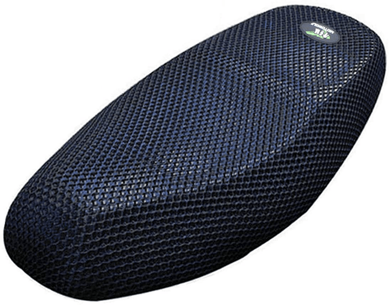 AUTUT Black Motorcycle Scooter Moped Seat Cover Seat Anti-Slip Cushion 3D Spacer Mesh Fabric, XX-Large Vehicles & Parts > Vehicle Parts & Accessories > Vehicle Maintenance, Care & Decor > Vehicle Covers > Vehicle Storage Covers > Motorcycle Storage Covers AUTUT BlueBlack-XL  