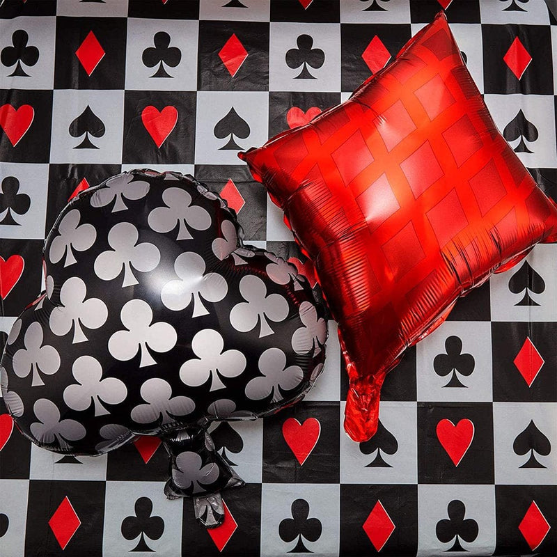 Auyaya 8 Pieces Casino Theme Party Balloons Playing Cards Balloons Casino Foil Balloons Casino Party Decoration Supplies for Las Vegas Party, Poker Events, Casino Night Birthday Arts & Entertainment > Party & Celebration > Party Supplies Auyaya   