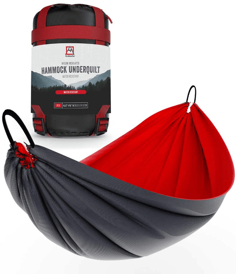 Avalanche Hammock Underquilt for Camping, Outdoor Sleeping - Includes Tree Straps, Carry Bag (Underquilt - Red) Home & Garden > Lawn & Garden > Outdoor Living > Hammocks Avalanche   