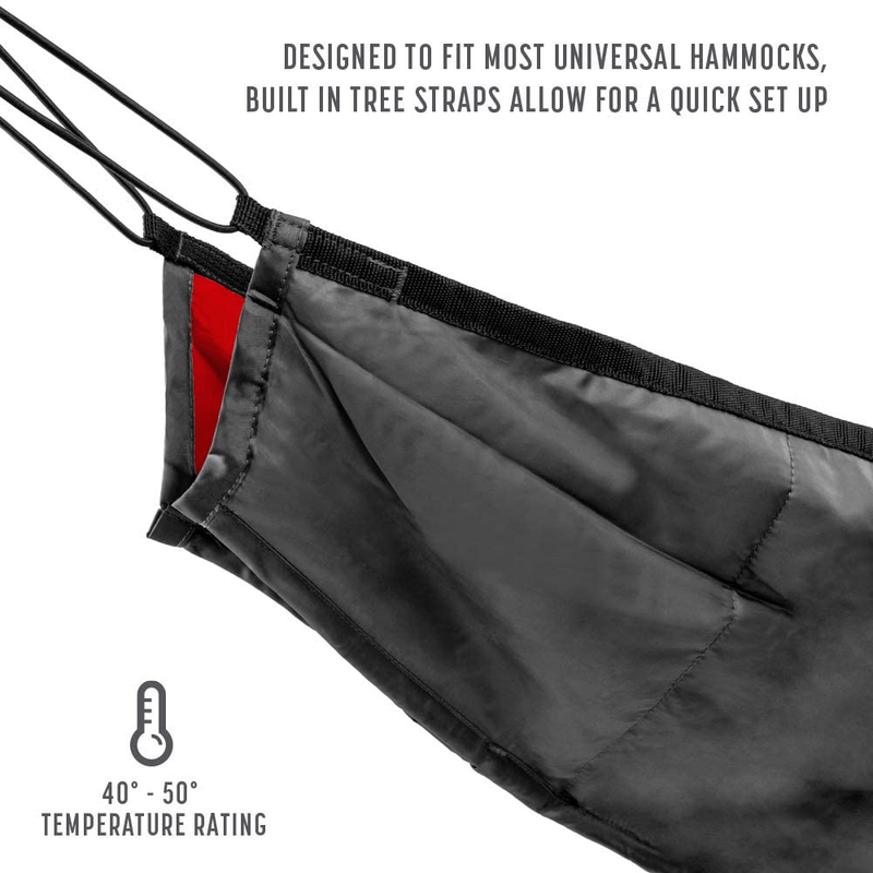 Avalanche Hammock Underquilt for Camping, Outdoor Sleeping - Includes Tree Straps, Carry Bag (Underquilt - Red) Home & Garden > Lawn & Garden > Outdoor Living > Hammocks Avalanche   