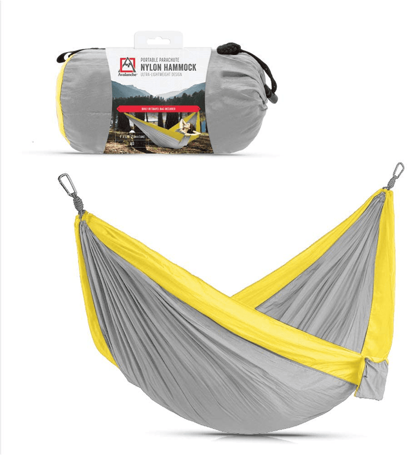 Avalanche Hammock Underquilt for Camping, Outdoor Sleeping - Includes Tree Straps, Carry Bag (Underquilt - Red) Home & Garden > Lawn & Garden > Outdoor Living > Hammocks Avalanche Gray/Yellow  