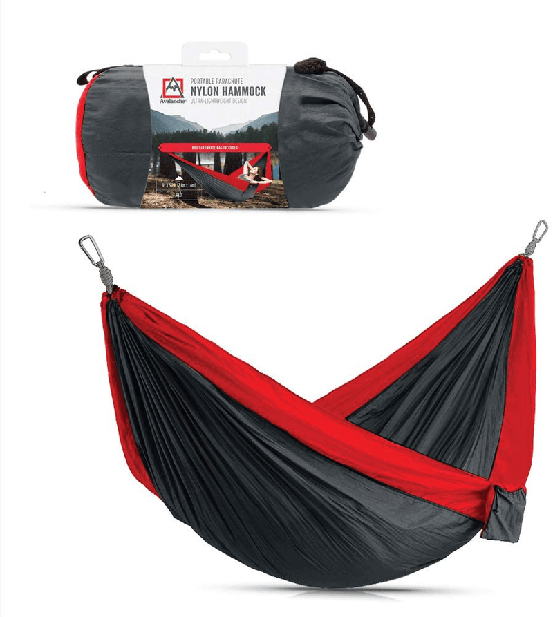 Avalanche Hammock Underquilt for Camping, Outdoor Sleeping - Includes Tree Straps, Carry Bag (Underquilt - Red) Home & Garden > Lawn & Garden > Outdoor Living > Hammocks Avalanche Grey/Red - Double  