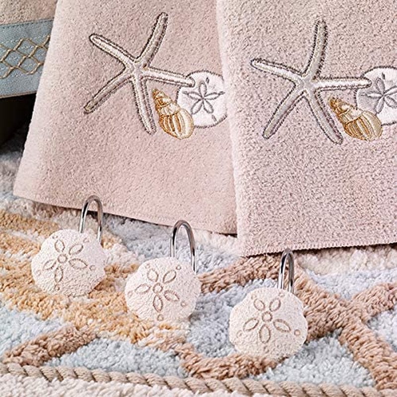 Avanti Home - Seaglass Collection - 3 Pc Decorative Embroidered Towel Set
