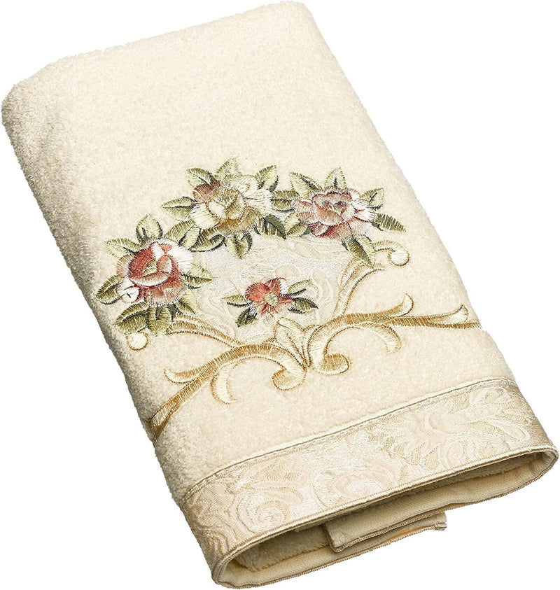 Avanti Linens 5412IVR Rosefan Hand Towel, Ivory Home & Garden > Linens & Bedding > Towels Avanti Linens Hand  