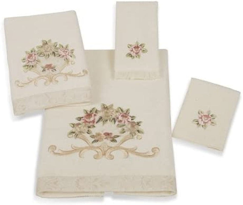 Avanti Linens 5412IVR Rosefan Hand Towel, Ivory Home & Garden > Linens & Bedding > Towels Avanti Linens   