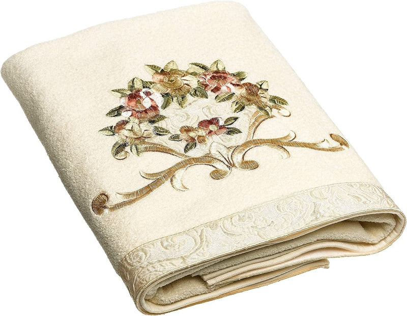 Avanti Linens 5412IVR Rosefan Hand Towel, Ivory Home & Garden > Linens & Bedding > Towels Avanti Linens Bath  