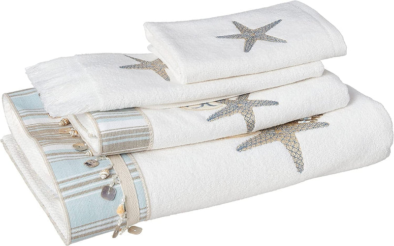 Avanti Linens by the Sea Fingertip Towel, Rattan,10974Rat Home & Garden > Linens & Bedding > Towels Avanti Linens White 4-Piece Towel 