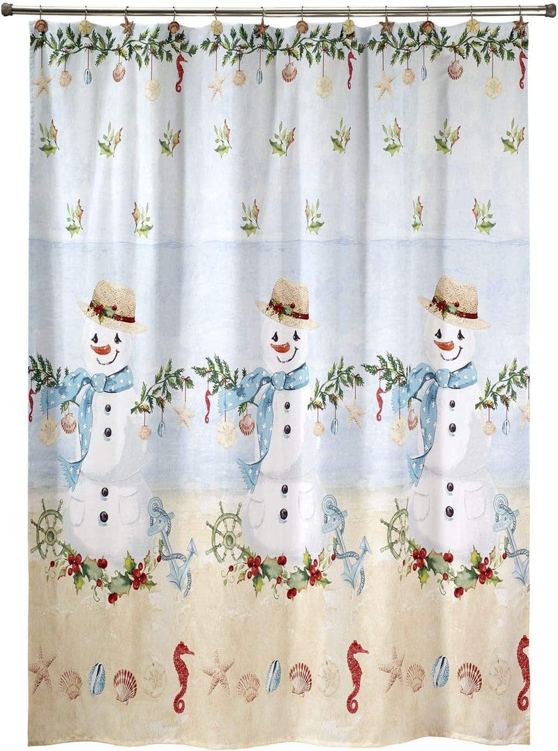 Avanti Linens Coastal Snowman Collection, Bath Towel, White Home & Garden > Linens & Bedding > Towels Avanti Linens Shower Curtain  