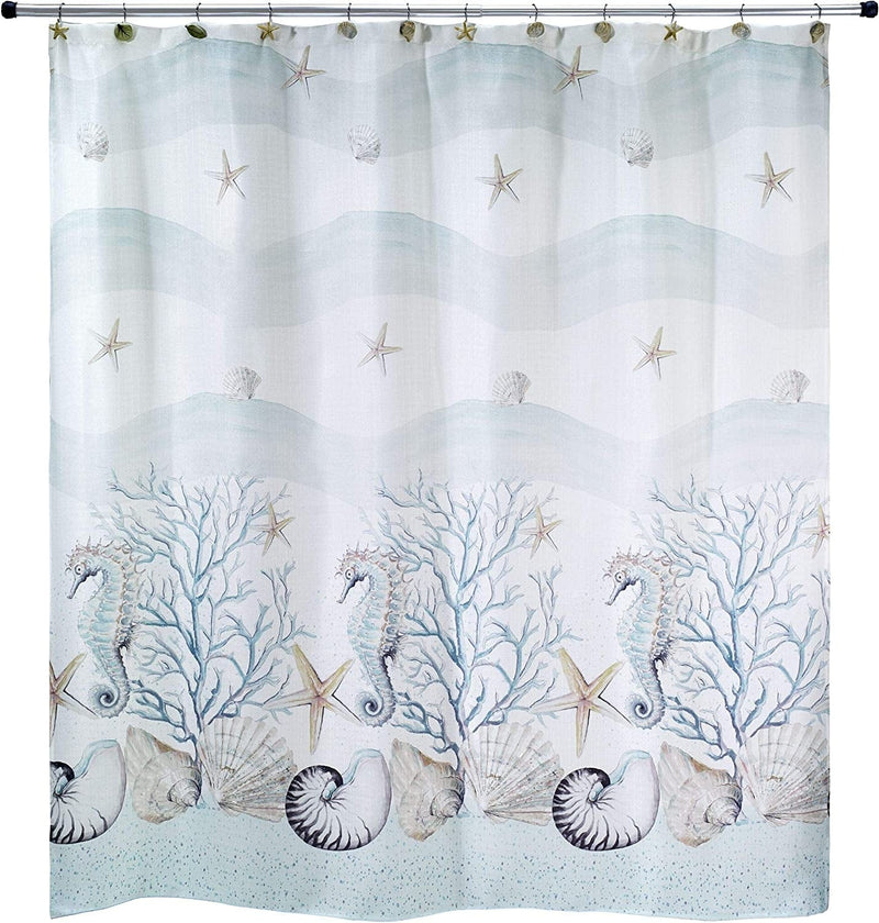 Avanti Linens Coastal Terrazzo Shower Curtain, Multicolor Home & Garden > Linens & Bedding > Towels Avanti Linens Blue,green,grey,pink Shower Curtain 