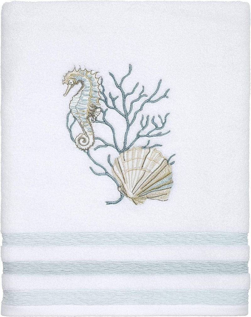 Avanti Linens Coastal Terrazzo Shower Curtain, Multicolor Home & Garden > Linens & Bedding > Towels Avanti Linens White Bath Towel 